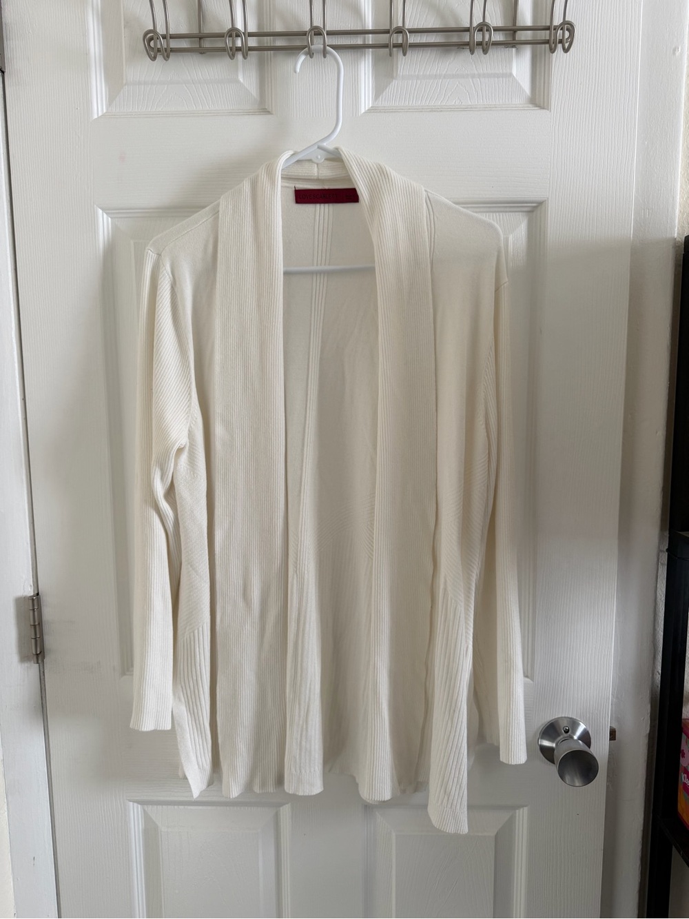 Women’s Open-Front Off White Cardigan Sweater